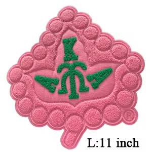Chenille Shield Patch Set Alpha Kappa Alpha Sorority Iron on Patch