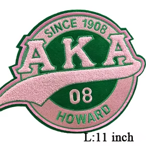 Chenille Shield Patch Set Alpha Kappa Alpha Sorority Iron on Patch