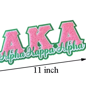 Alpha Kappa Alpha Sorority Embroidered Iron On Patch for Pretty Girl's Jacket