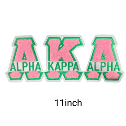 Alpha Kappa Alpha Sorority Embroidered Iron On Patch for Pretty Girl's Jacket