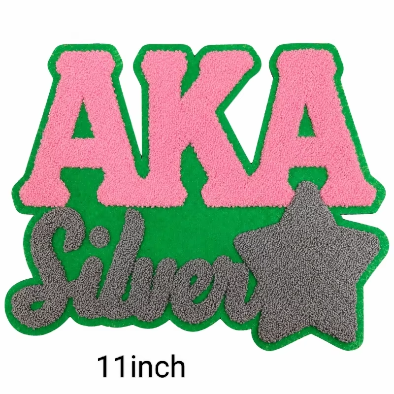 Alpha Kappa Alpha Sorority Embroidered Iron On Patch for Pretty Girl's Jacket