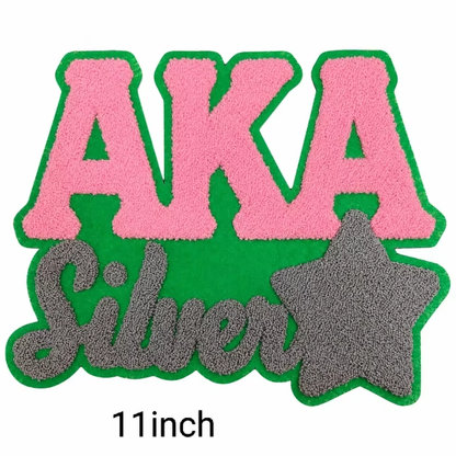 Alpha Kappa Alpha Sorority Embroidered Iron On Patch for Pretty Girl's Jacket