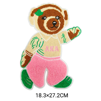 Alpha Kappa Alpha Sorority Embroidered Iron On Patch for Pretty Girl's Jacket