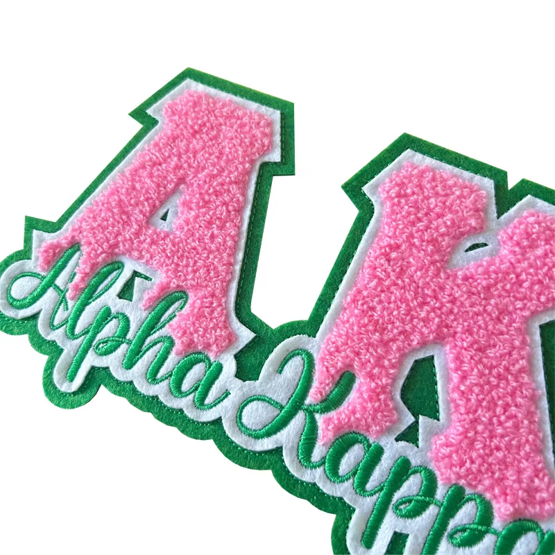 Alpha Kappa Alpha Sorority Embroidered Iron On Patch for Pretty Girl's Jacket