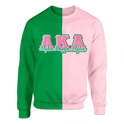 Alpha Kappa Alpha Sorority Embroidered Iron On Patch for Pretty Girl's Jacket