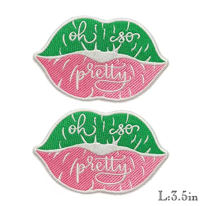 2pcs Alpha Kappa Alpha Sorority Embroidered Iron on Patches for Clothing