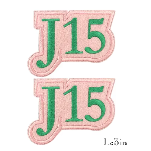 2pcs Alpha Kappa Alpha Sorority Embroidered Iron on Patches for Clothing