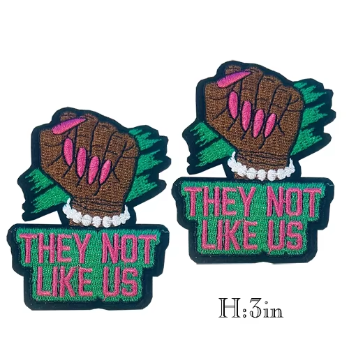 2pcs Alpha Kappa Alpha Sorority Embroidered Iron on Patches for Clothing