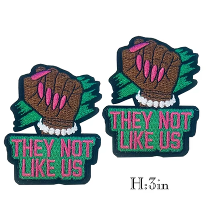 2pcs Alpha Kappa Alpha Sorority Embroidered Iron on Patches for Clothing