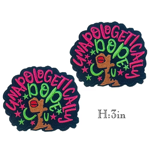 2pcs Alpha Kappa Alpha Sorority Embroidered Iron on Patches for Clothing