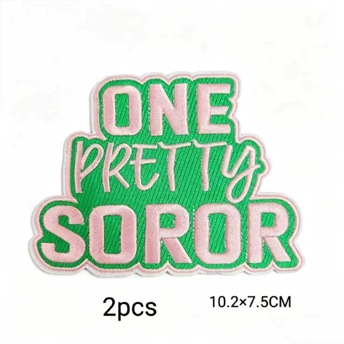 2pcs Alpha Kappa Alpha Sorority Embroidered Iron on Patches for Clothing
