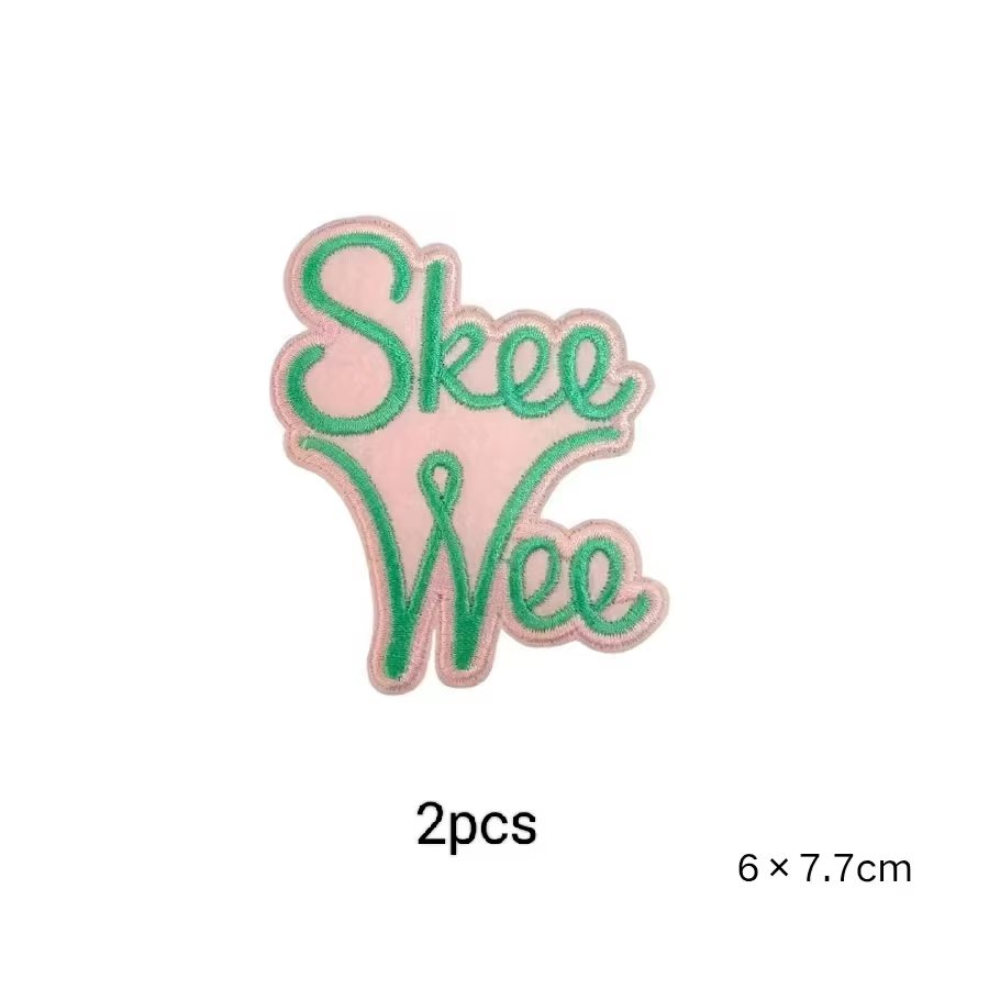 2pcs Alpha Kappa Alpha Sorority Embroidered Iron on Patches for Clothing