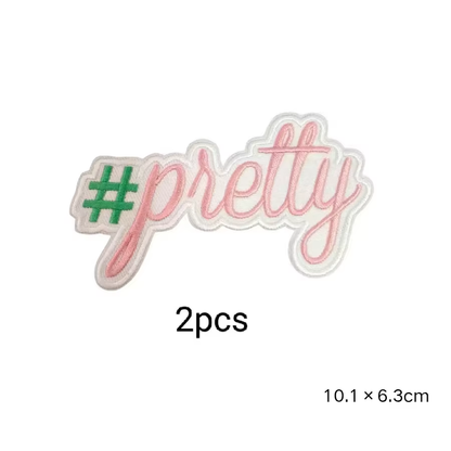 2pcs Alpha Kappa Alpha Sorority Embroidered Iron on Patches for Clothing