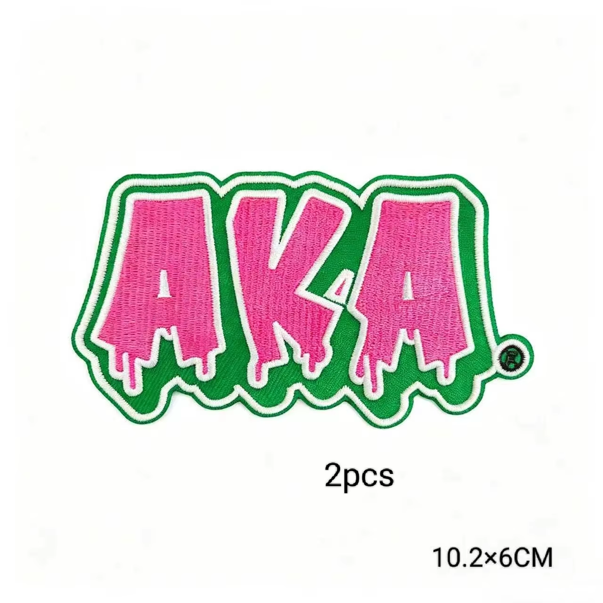 2pcs Alpha Kappa Alpha Sorority Embroidered Iron on Patches for Clothing