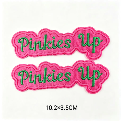 2pcs Alpha Kappa Alpha Sorority Embroidered Iron on Patches for Clothing