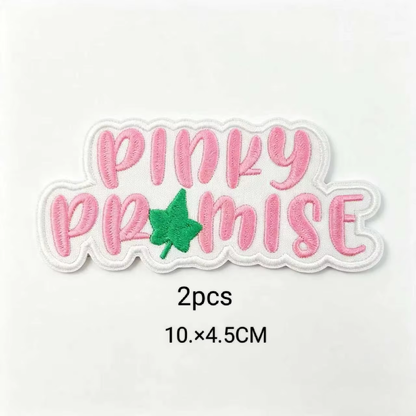 2pcs Alpha Kappa Alpha Sorority Embroidered Iron on Patches for Clothing