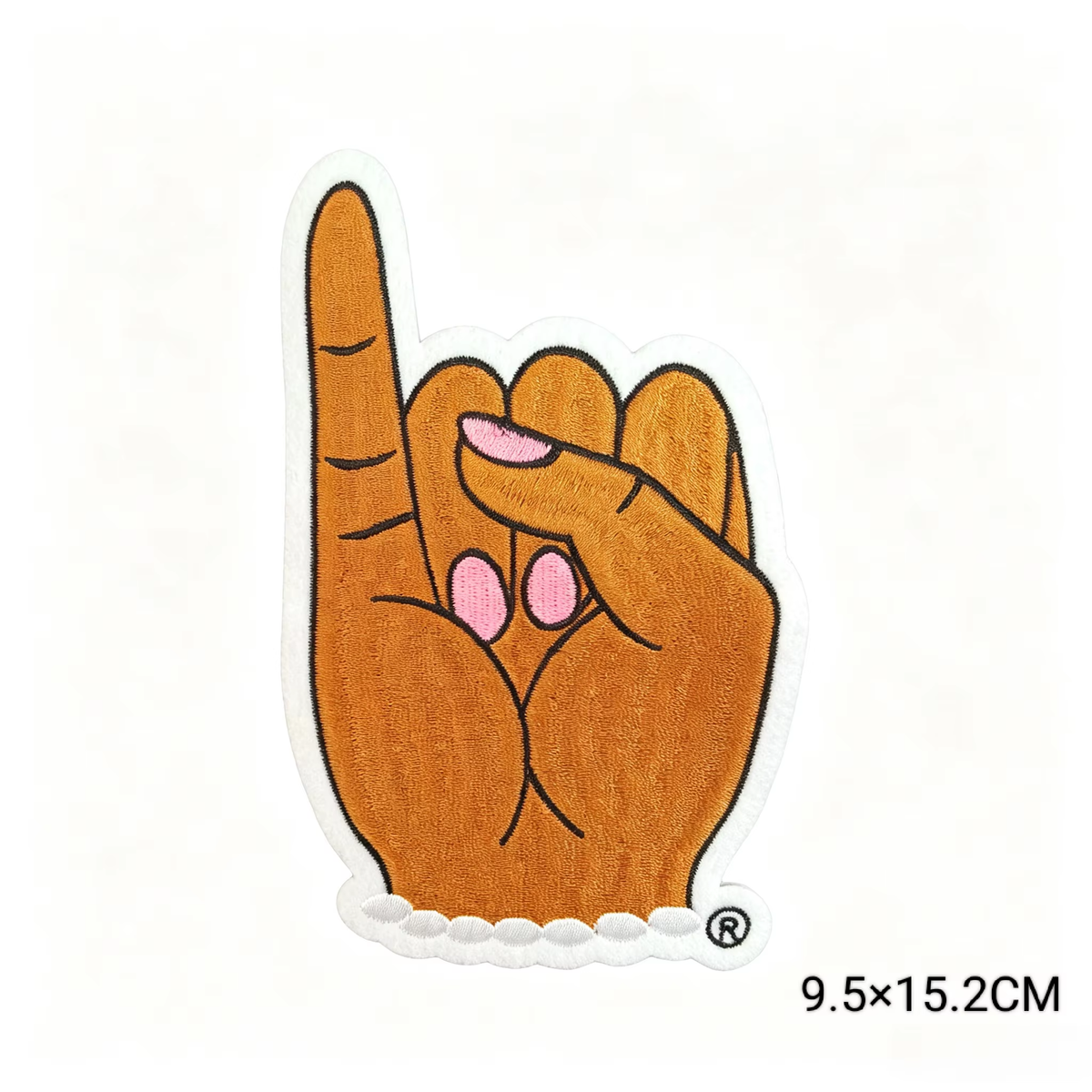 AKA Pinky Hand Sign Finger With Pearls Wholesale Chenille Patches