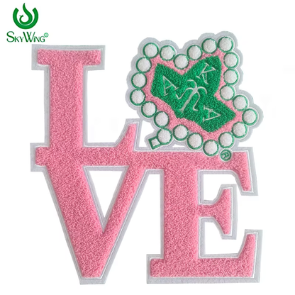 Alpha Kappa Alpha Sorority Pretty Ivy Pearl Iron on Greek Patch