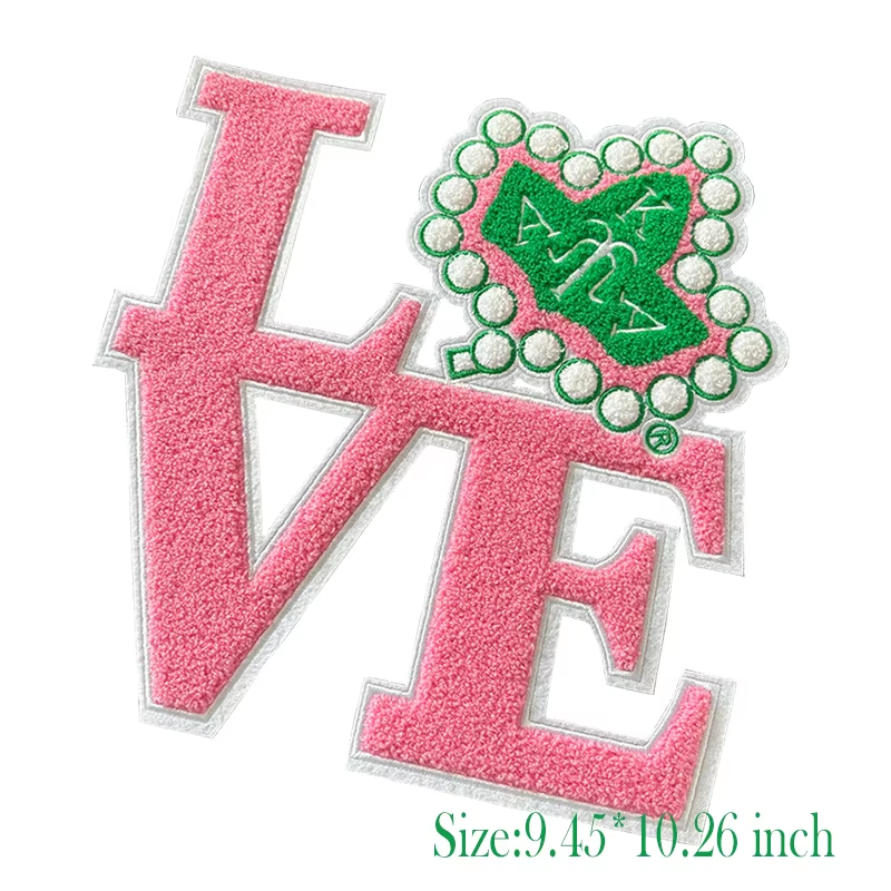 Alpha Kappa Alpha Sorority Pretty Ivy Pearl Iron on Greek Patch