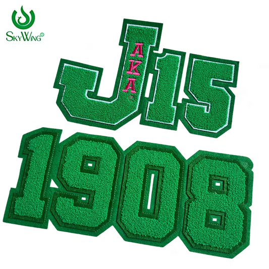 Large J-15 Alpha Kappa Alpha 1908 Sorority Chenille Patch Iron On Patch for Jacket
