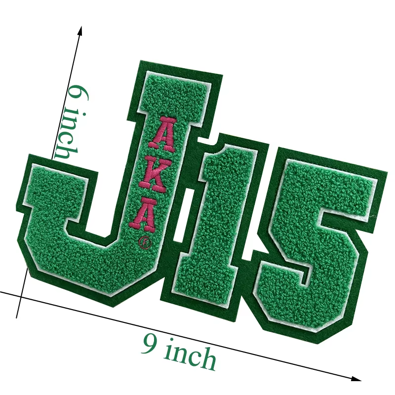 Large J-15 Alpha Kappa Alpha 1908 Sorority Chenille Patch Iron On Patch for Jacket