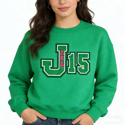 Large J-15 Alpha Kappa Alpha 1908 Sorority Chenille Patch Iron On Patch for Jacket