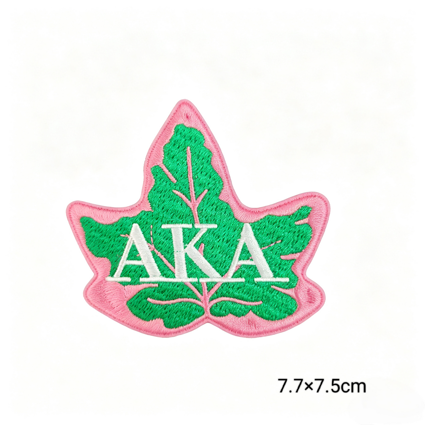AKA Pink Green Sorority Embroidered Patches