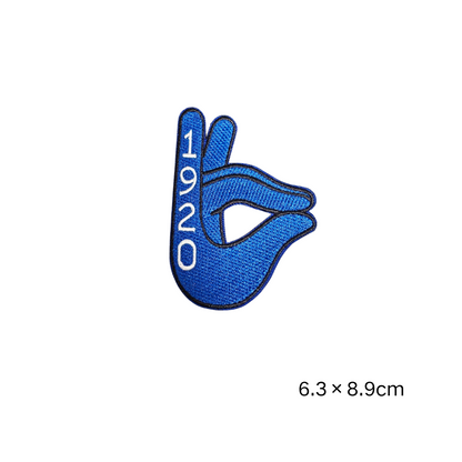 Zeta Phi Beta 1920 Hand Sign Embroidered Patches Set