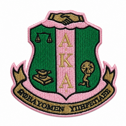 Sorority Shield Iron on Embroidered Patches