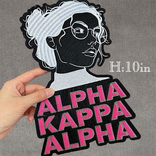 Felt Embroidered AKA Glasses Lady Iron on Patch for Clothing
