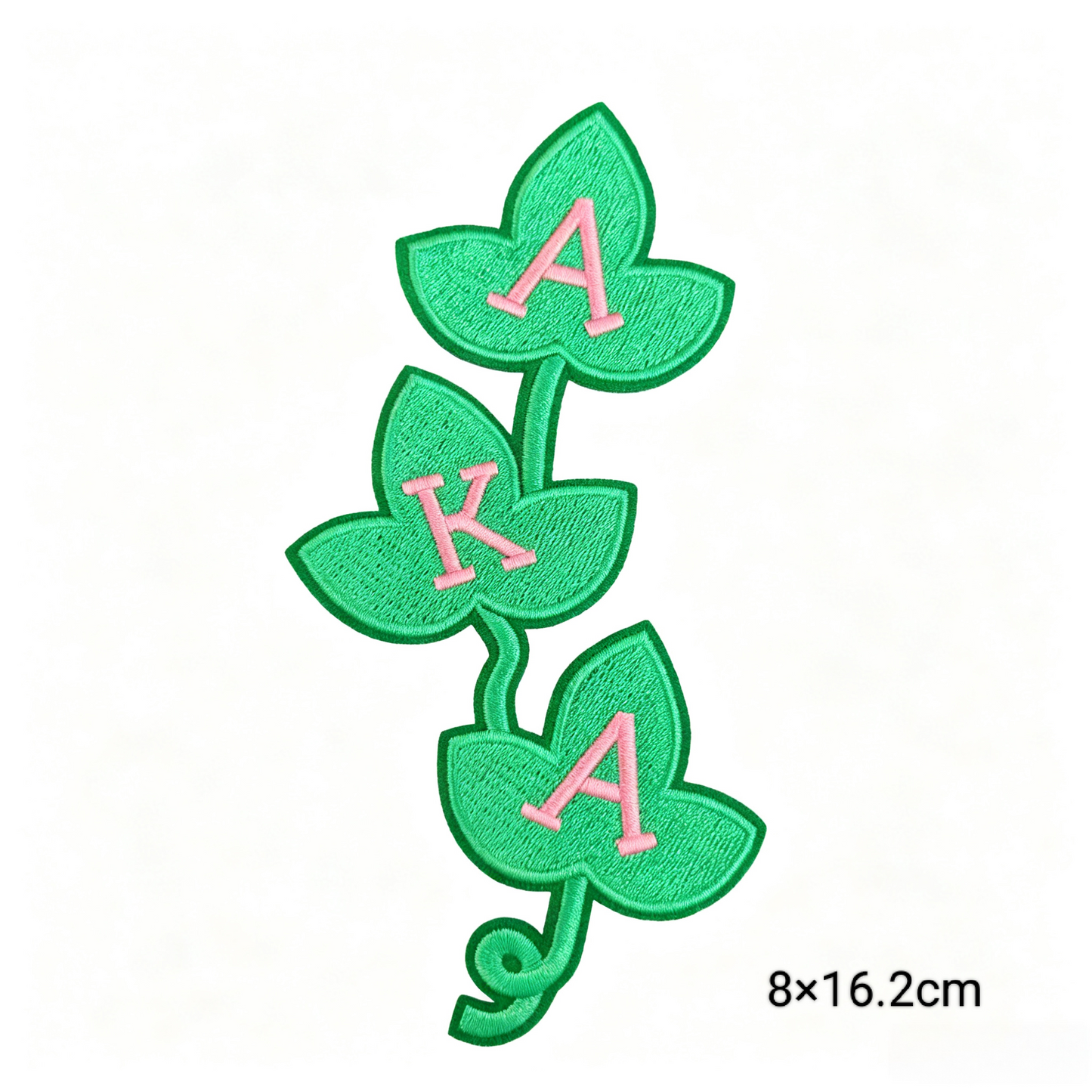 AKA Pink Green Sorority Embroidered Patches