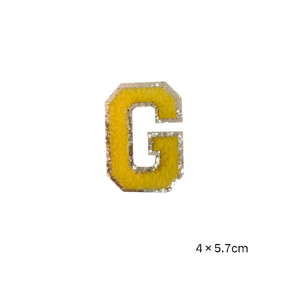 Custom Chenille Letter Patches with Glitter Border
