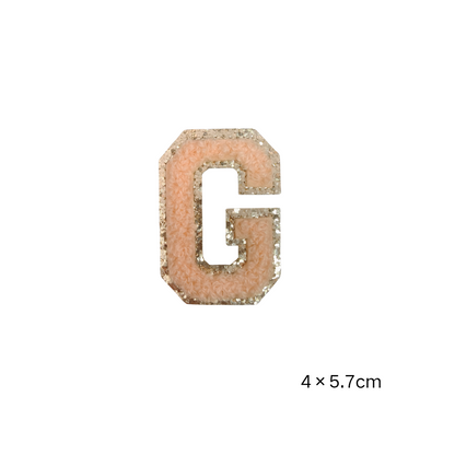 Custom Chenille Letter Patches with Glitter Border