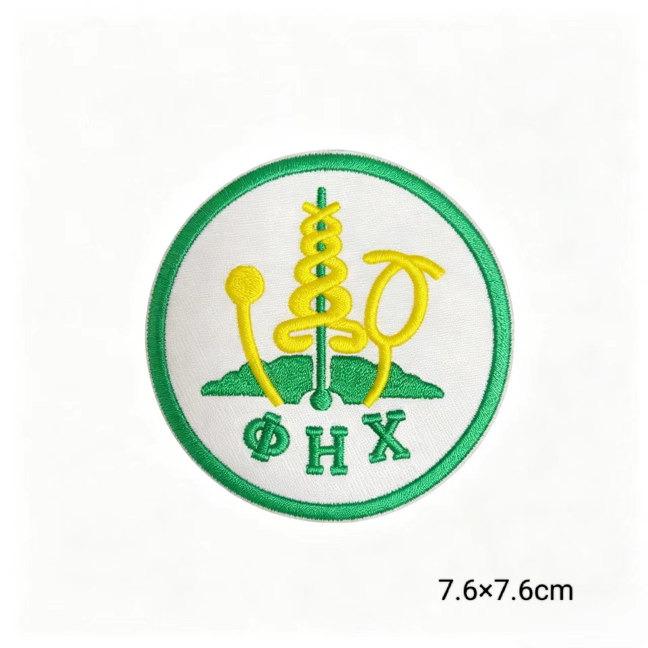 Chi Eta Phi ΧΗΦ 1932 Sorority Embroidery Patches Green Yellow Greek Letter Iron On Jacket Hat Clothing DIY Decoration