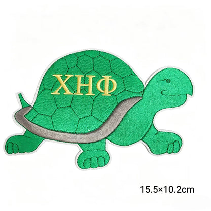 Chi Eta Phi ΧΗΦ 1932 Sorority Embroidery Patches Green Yellow Greek Letter Iron On Jacket Hat Clothing DIY Decoration