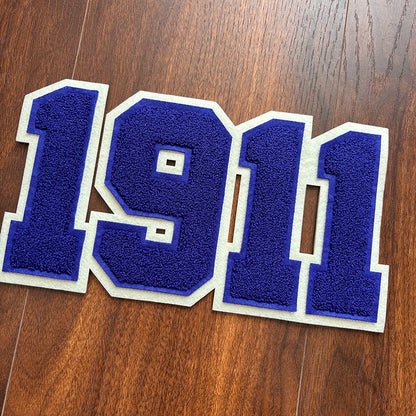 1911 with Shield Omega Psi Phi Chenille Iron-On Patch