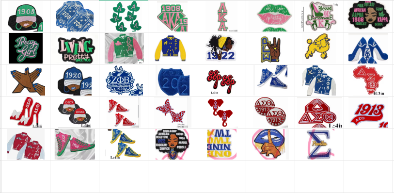 Wholesale Greek Sorority Embroidered Iron-On Sew-On Clothing DIY Decoration Patch
