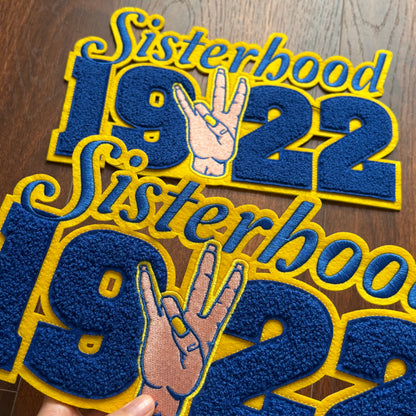 11'' Chenille SGRho 1922 Sisterhood Patch for Jacket