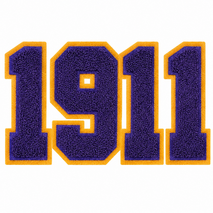 Purple & Old Gold Fraternity Omega Psi Phi Chenille Embroidery Patch