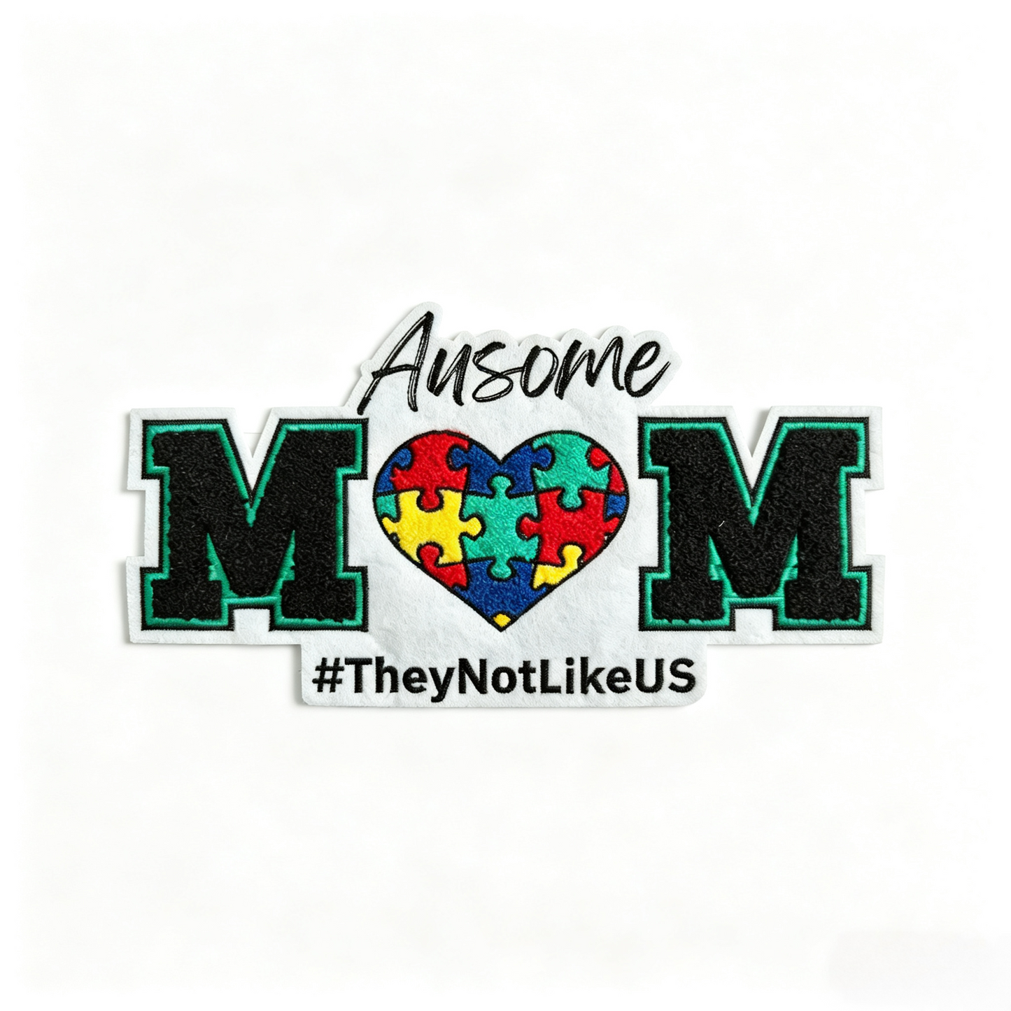 Autism Awareness Ausome Mom Embroidered Patch
