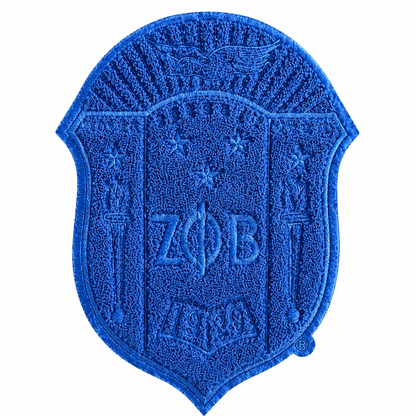 10.5 Inch Zeta Phi Beta Shield Chenille Iron On Patches