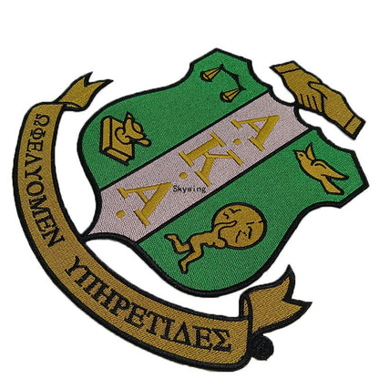 Iron On Sorority 1908 AKA Shield Patch Embroidery