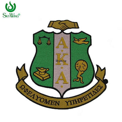 Iron On Sorority 1908 AKA Shield Patch Embroidery