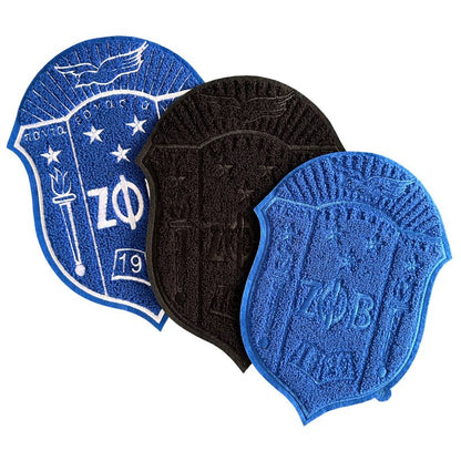 10.5 Inch Zeta Phi Beta Shield Chenille Iron On Patches