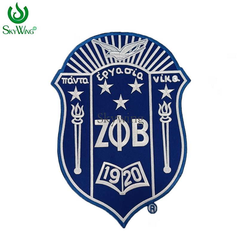 13 Inch Zeta Phi Beta Sorority Crest Shield Iron On Patch