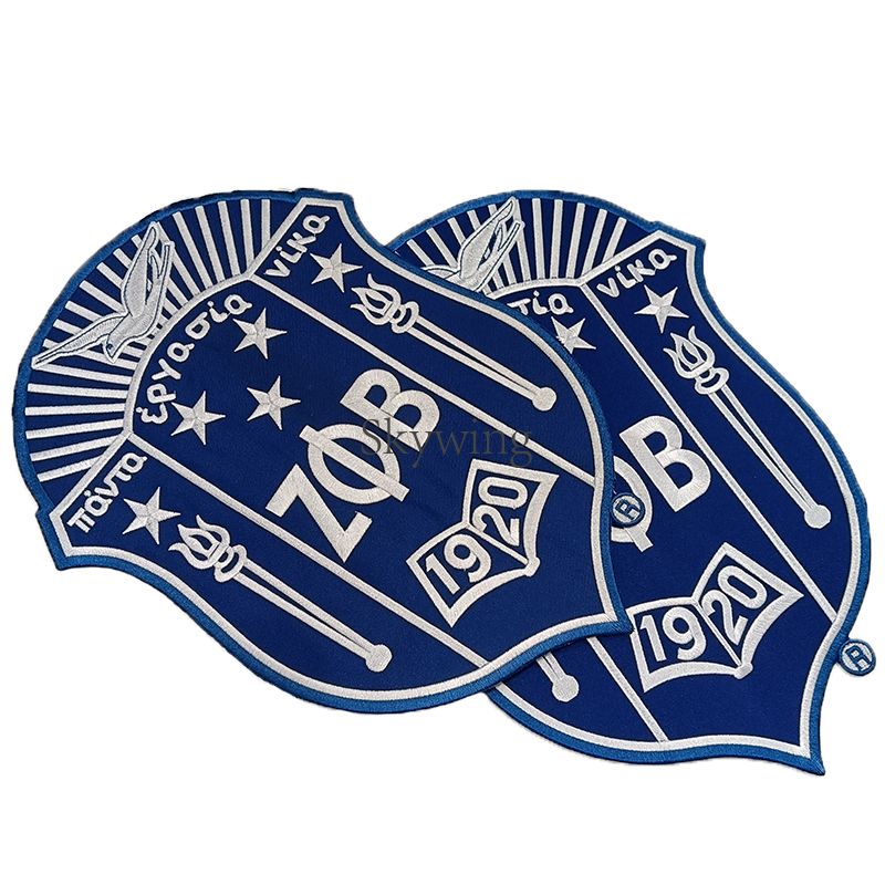 13 Inch Zeta Phi Beta Sorority Crest Shield Iron On Patch