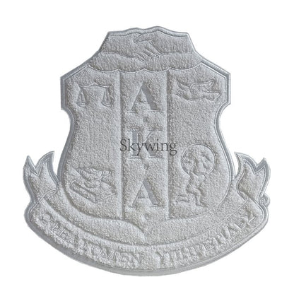 AKA Sorority Shield Chenille Heat Press Patch