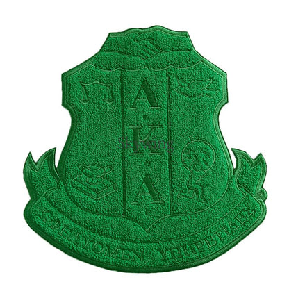 AKA Sorority Shield Chenille Heat Press Patch