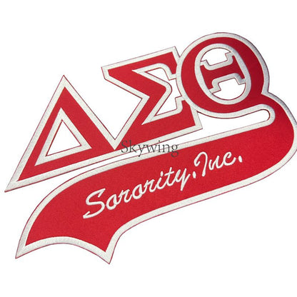 Twill Delta Sigma Theta with Tail Iron on Patch