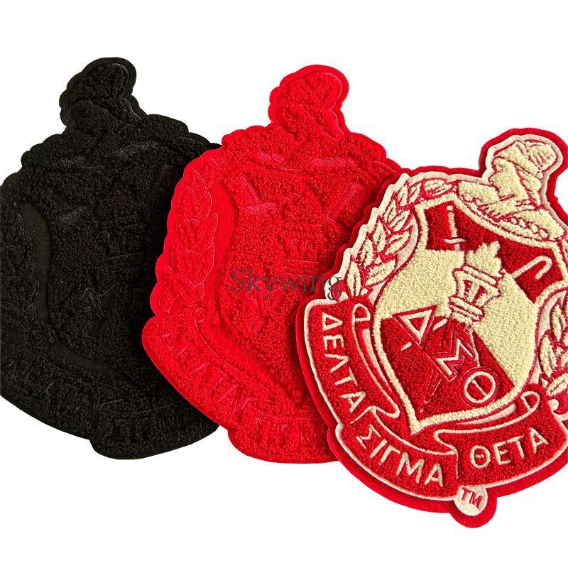10.5 Inch Delta Shield Chenille Iron On Patches